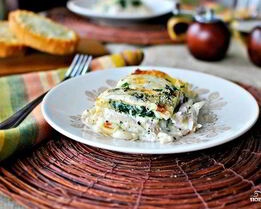 Лазанья с творогом и сыром