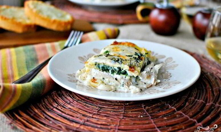 Рецепт лазанья с творогом и сыром