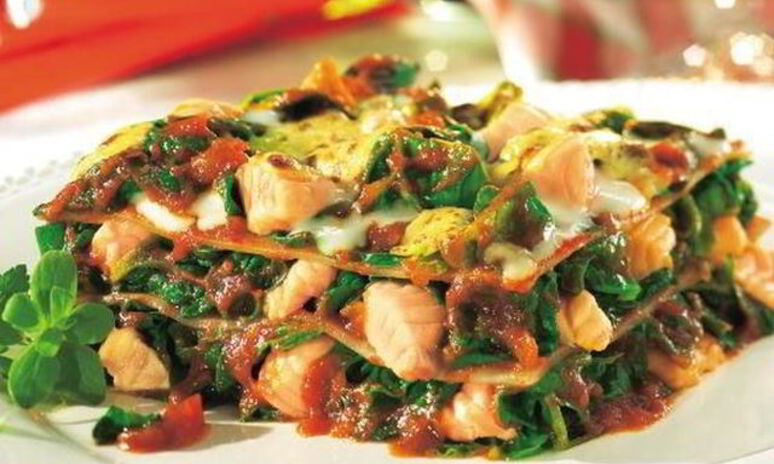 Рецепт лазанья со шпинатом и семгой