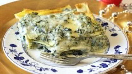 лазанья со шпинатом и сыром