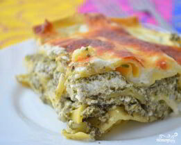 Лазанья со шпинатом