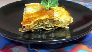 Ленивая лазанья с лавашом