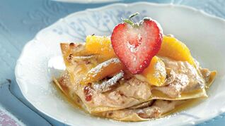 Сладкая фруктовая лазанья