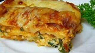 Вегетарианская лазанья со шпинатом