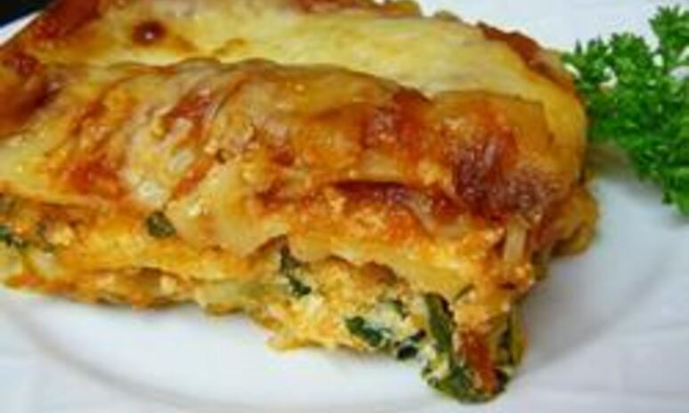 Рецепт вегетарианская лазанья со шпинатом