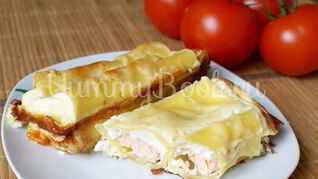 Каннеллони с филе семги