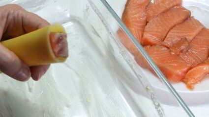 каннеллони с филе семги