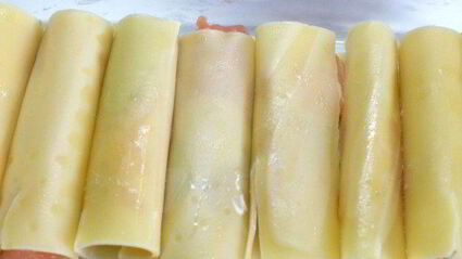 каннеллони с филе семги