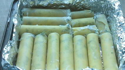 каннеллони с сыром и шпинатом