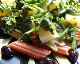 Лигурийская паста тренетте с песто и овощами