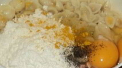 макароны на сковороде