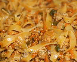 Макароны по-флотски с фаршем