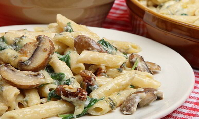 Рецепт макароны с грибами