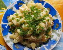 Макароны с колбасным сыром