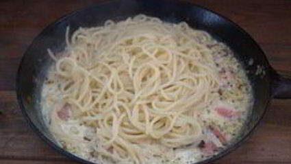 макароны с сосисками