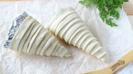 макароны с сыром в рожке