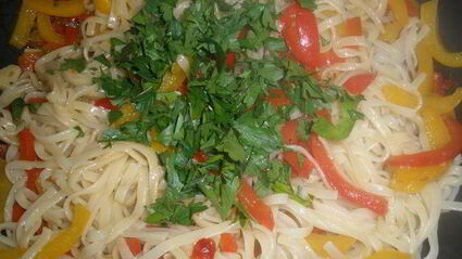 острая паста со сладким перцем