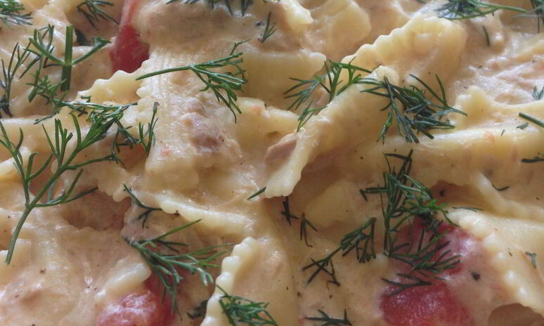 Рецепт паста фарфалле с тунцом