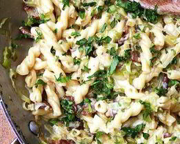 Паста карбонара с цукини