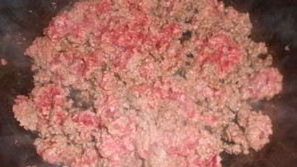 паста с фаршем и грибами