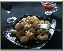 Паста с форелью и морепродуктами