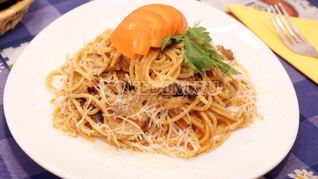 Паста с грибами и баклажанами