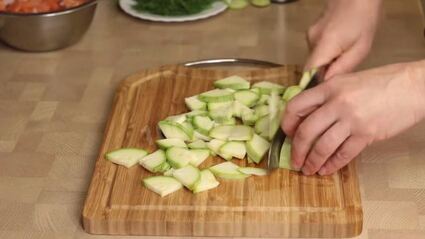 паста с красной рыбой в сливочном соусе