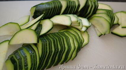 паста с креветками и цукини