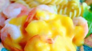 Паста с креветками в тыквенном соусе