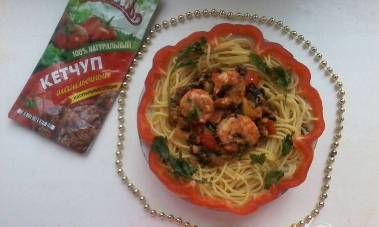 Рецепт паста с креветками