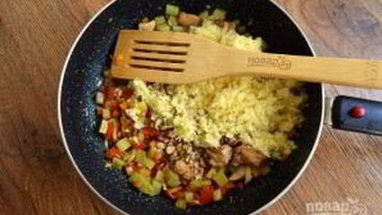 паста с курицей и соусом песто