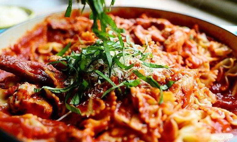 Рецепт паста с курицей и томатами