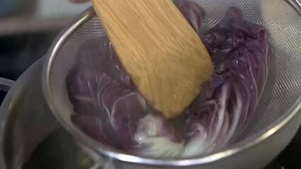 паста с радиккио, орехами и сыром