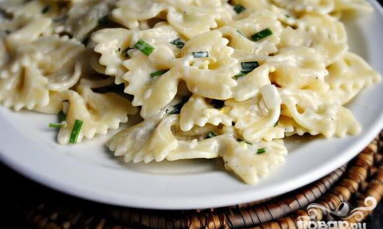 Рецепт паста со сливочно-луковым соусом