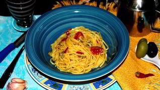 Спагетти Альо ольо пеперончино