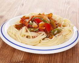 Спагетти с ананасами