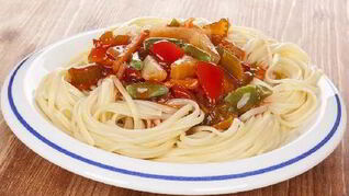 Спагетти с ананасами