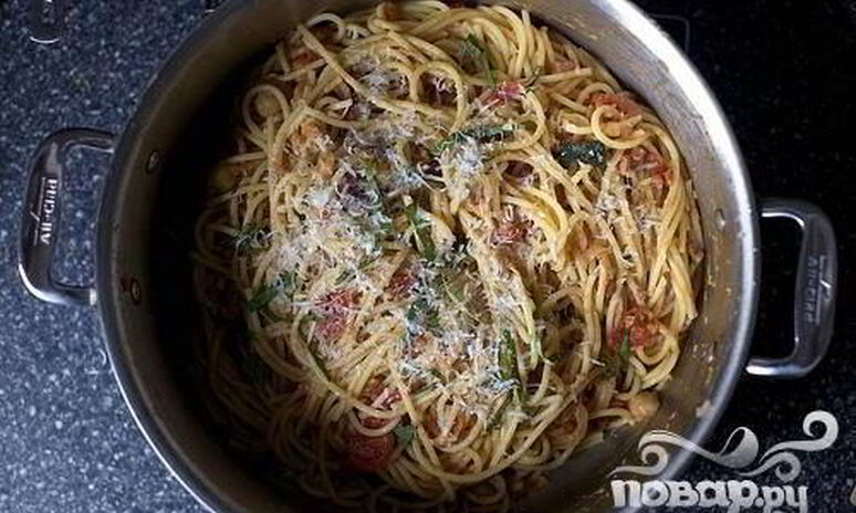 Рецепт спагетти с бараньим горохом