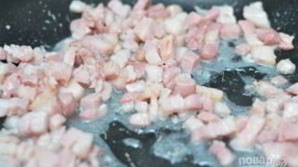 спагетти с беконом и сливками