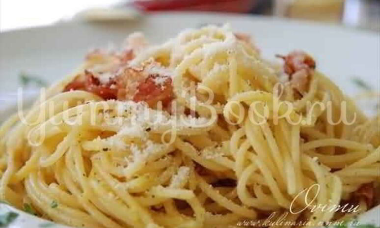 Рецепт спагетти с беконом