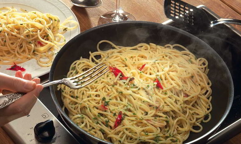 Рецепт спагетти с чесноком и маслом