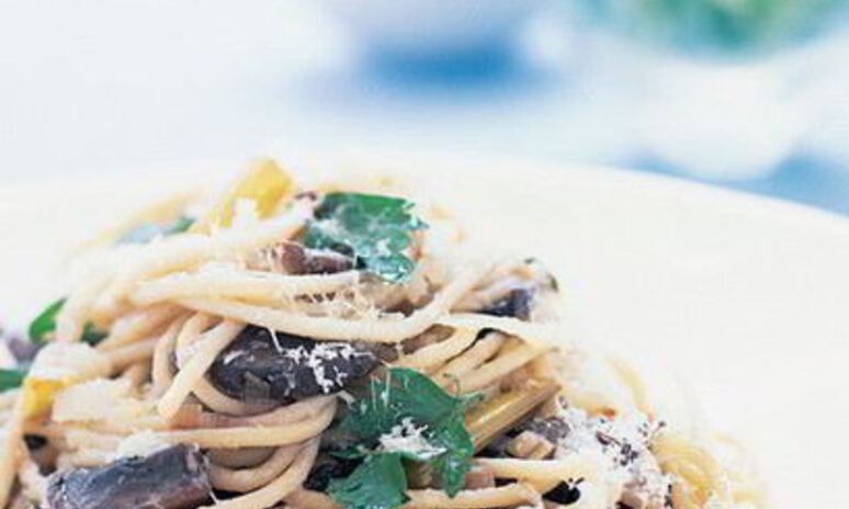 Рецепт спагетти с грибами