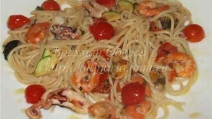 спагетти с морепродуктами