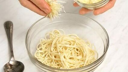 спагетти с опятами