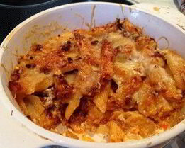 Сырно-мясная запеченная паста