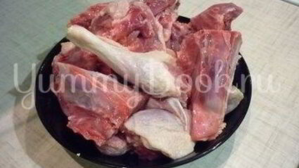 апельсиновая утка, запеченная с яблоком в меде