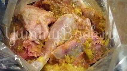 апельсиновая утка, запеченная с яблоком в меде