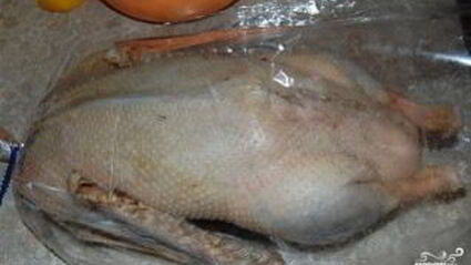 гусь в духовке в рукаве