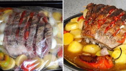 корейка на кости в духовке