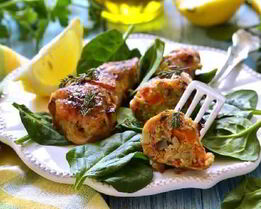 Куриная голень, фаршированная грибами